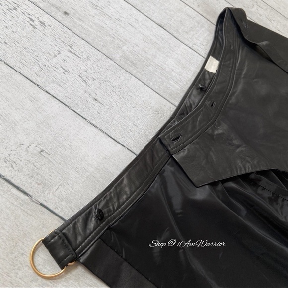J.Crew Collection black genuine supple leather wrap midi skirt *shop@iamwarrior - Picture 6 of 11